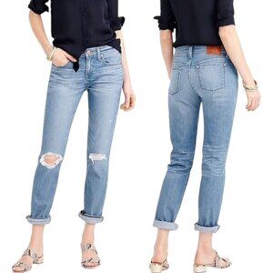 J. Crew "Slim Broken In Boyfriend" Distressed Jeans Women's Size 26